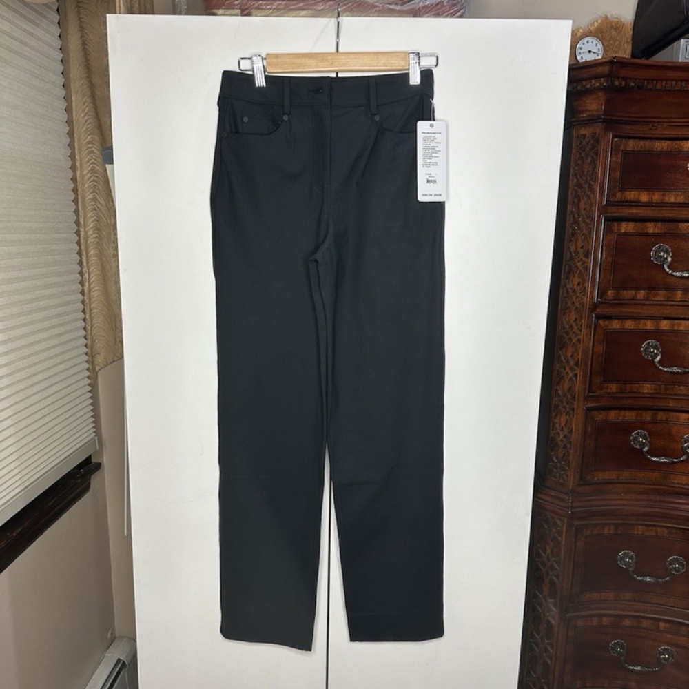 Rhone Commuter Straight Leg Pant Trouser Hi-Rise Black Casual Womens Sz 2 NEW